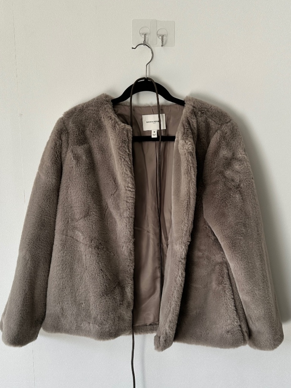 Banana Republic Faux Fur Waist Jacket - Size: Med